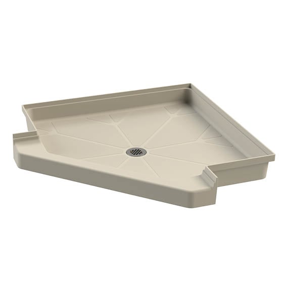 42"x42" Neo Angle Shower Base with Wing Walls
