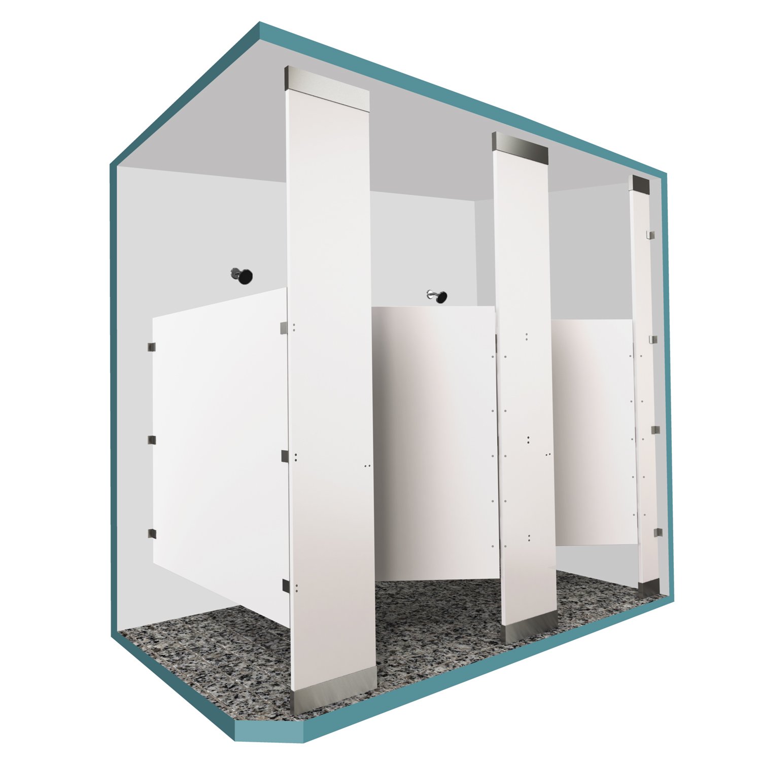 Floor to Ceiling Mounted Shower Partitions