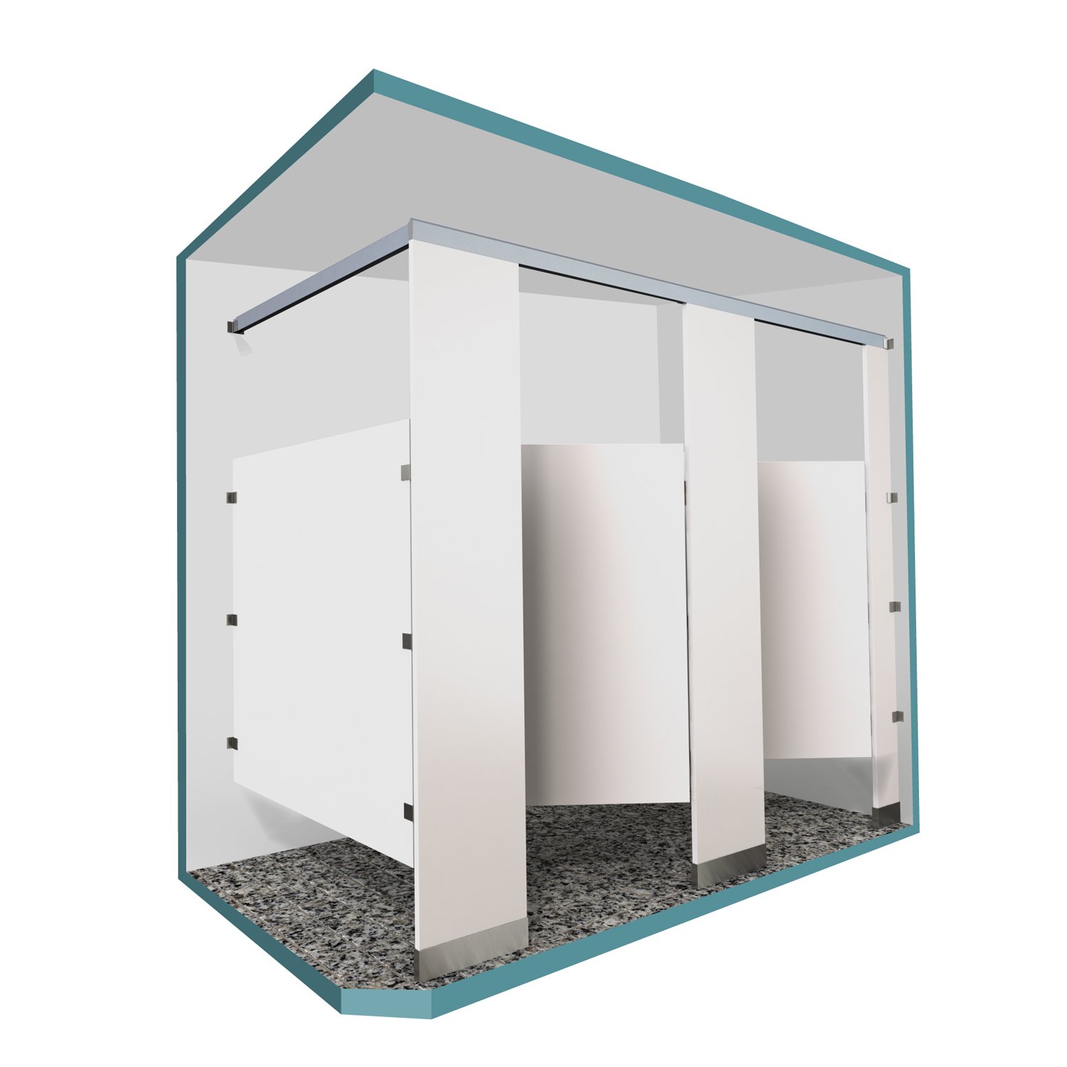 Floor-Mounted Overhead-Braced Toilet Partitions
