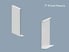 7" Front Fascia Sample (White) for Commercial Roller Shades