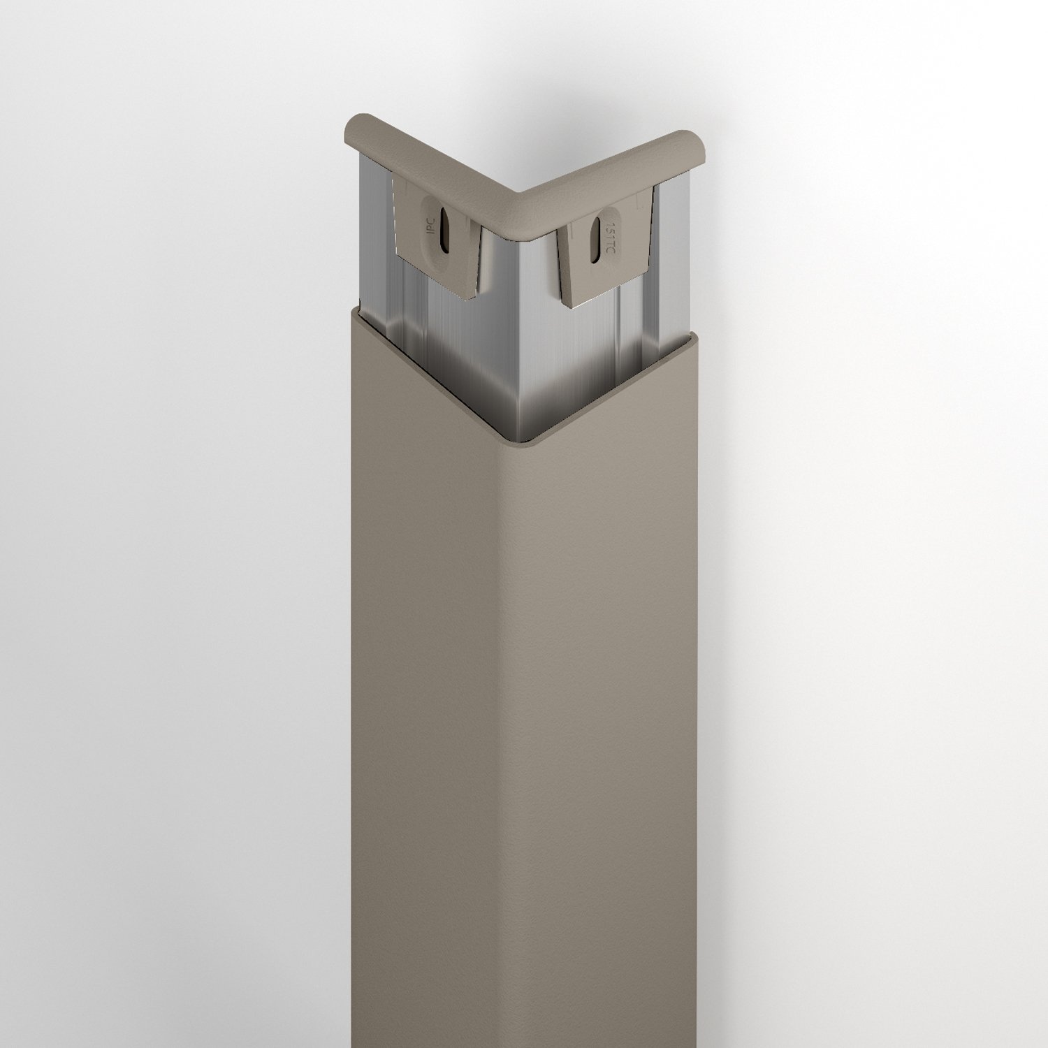 150 surface mount corner guard with aluminum retainer