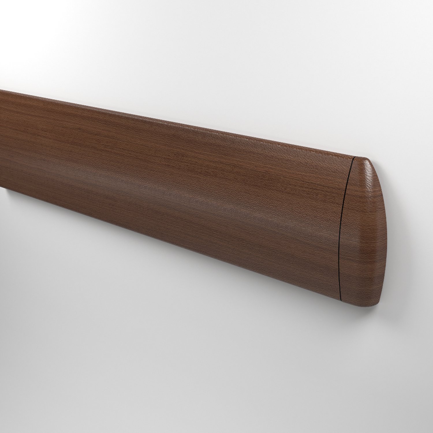 1500 rigid vinyl wall guard in Woodland Faux Wood finish