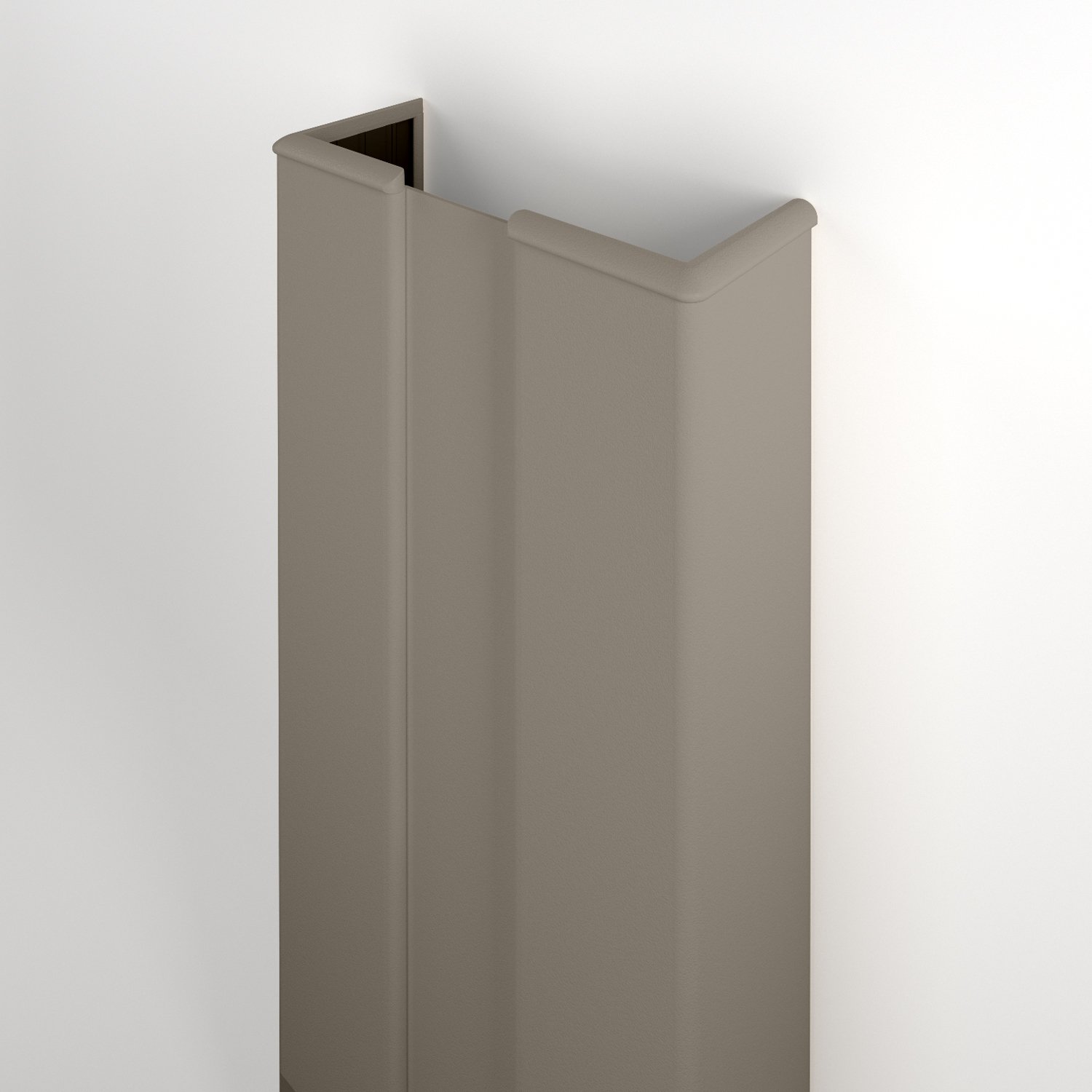 150D surface mount end wall protector in shiprock gray