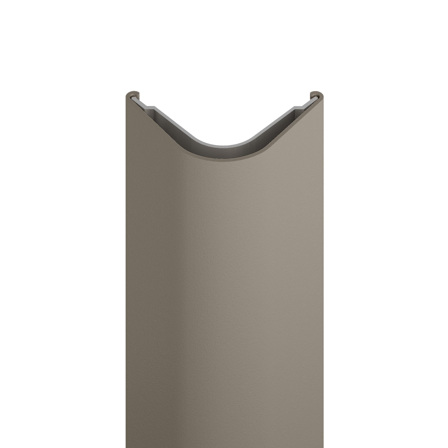 170 bullnose surface mount corner guard cut away view