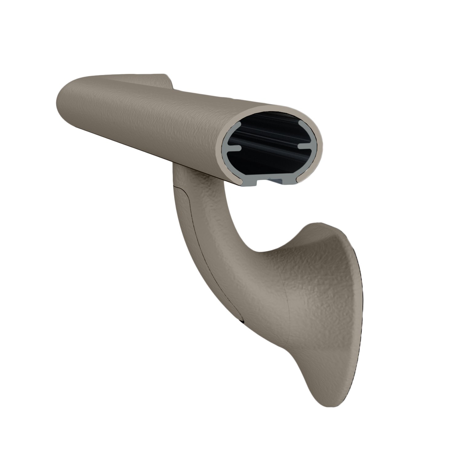 920 oval handrail cut away view