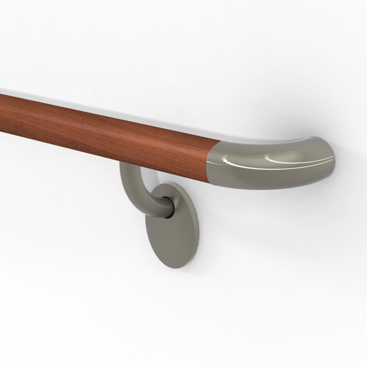 900 Series handrail with wood and metal finish