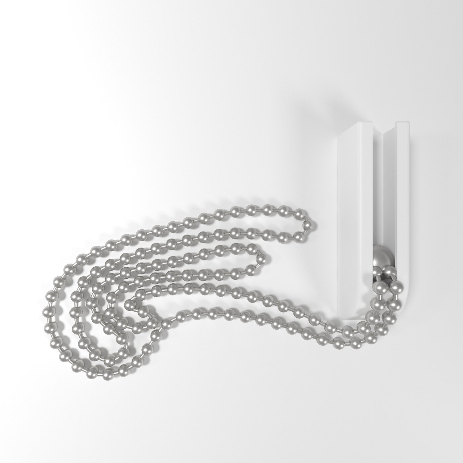 Cubicle curtain beaded nickel plated chain