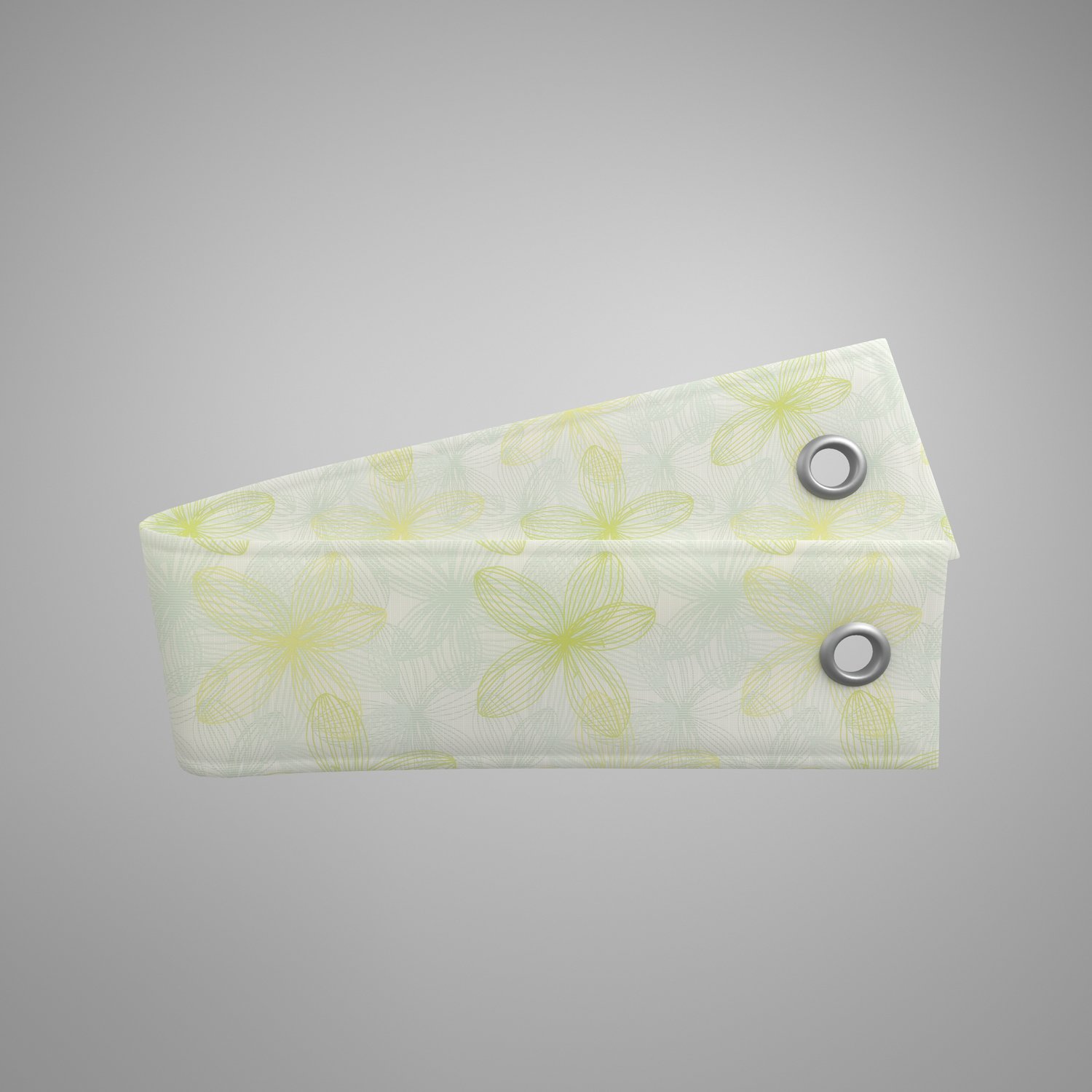 Cubicle curtain tie back with grommets