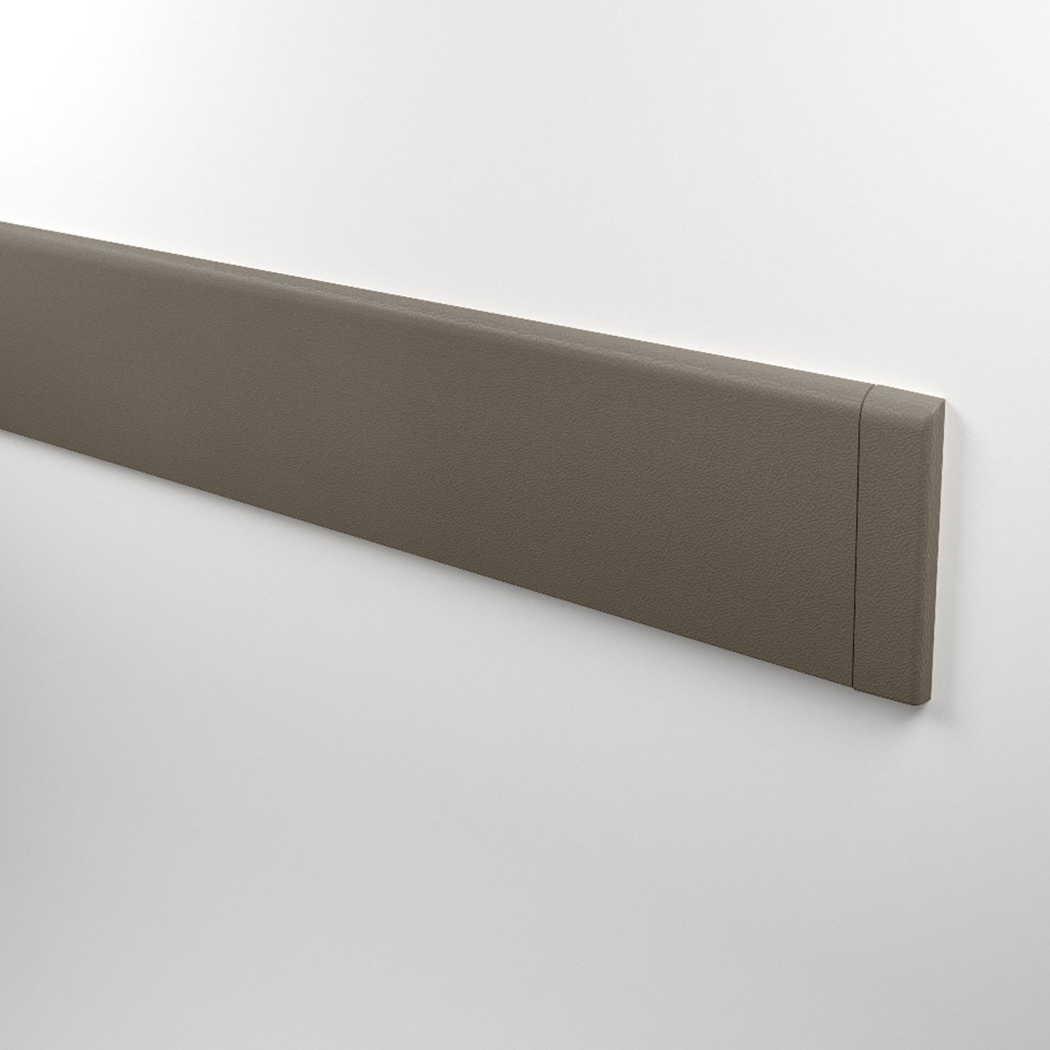 High impact rigid vinyl wall base in shiprock gray