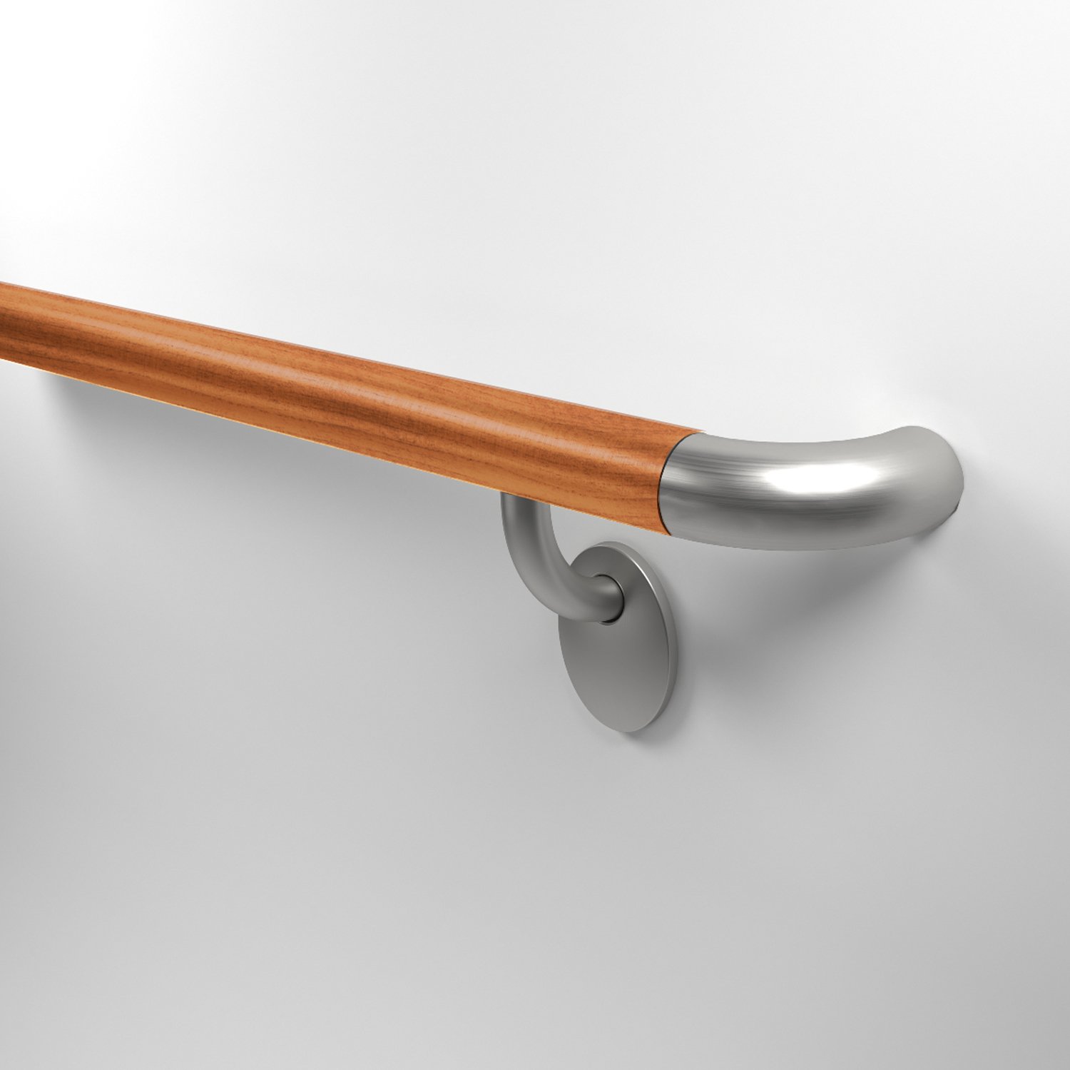HR910 hardwood and stainless steel handrail