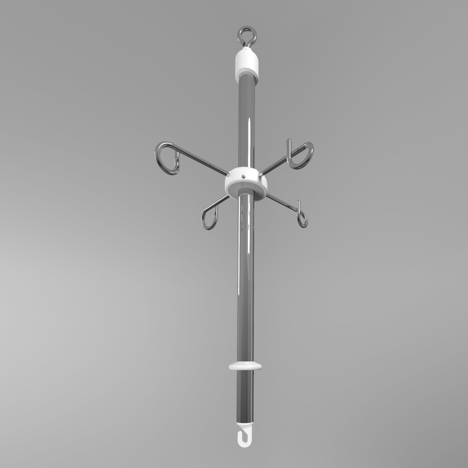 5 bag IV holder for cubicle curtain track