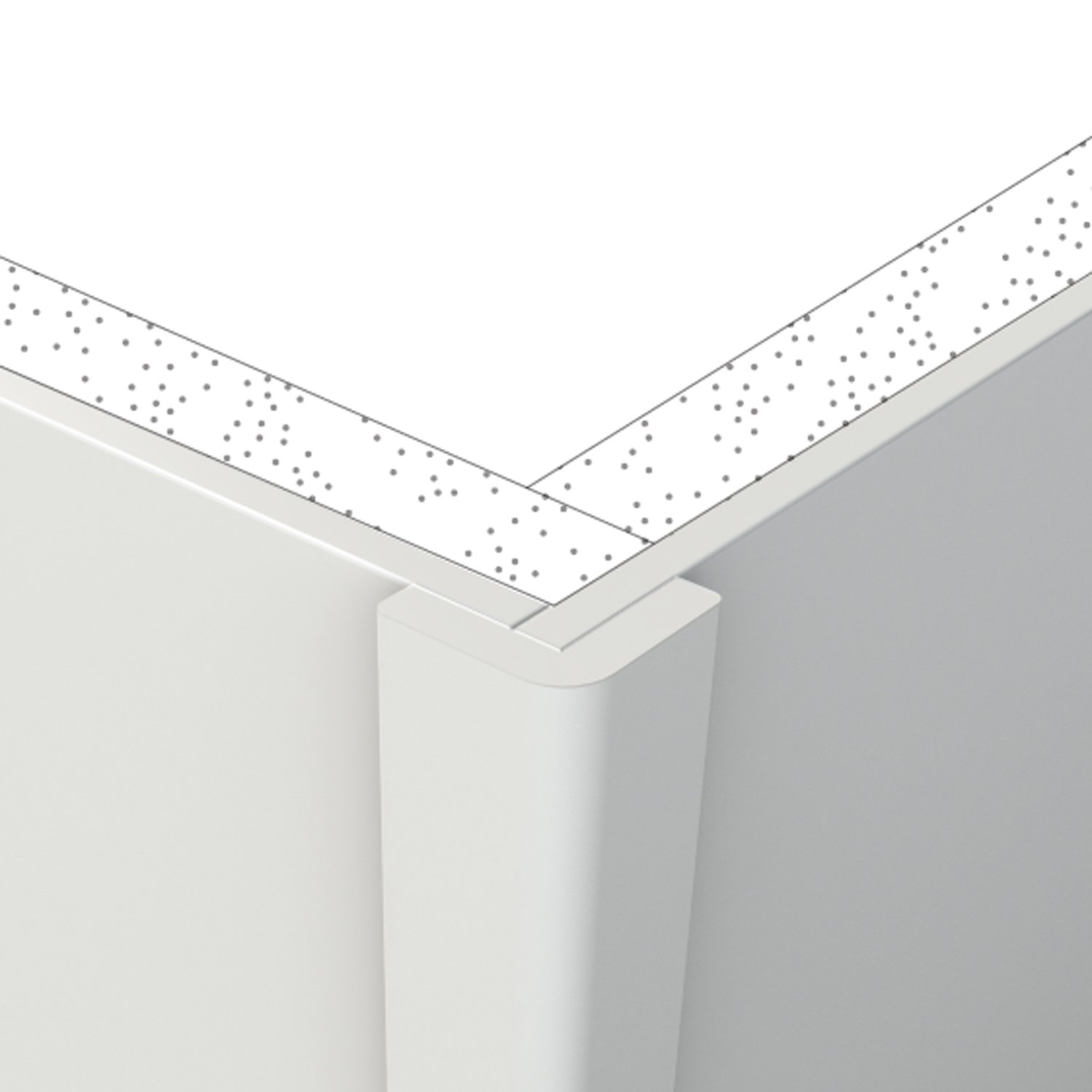 Outside corner molding trim piece for BioPrism shower walls