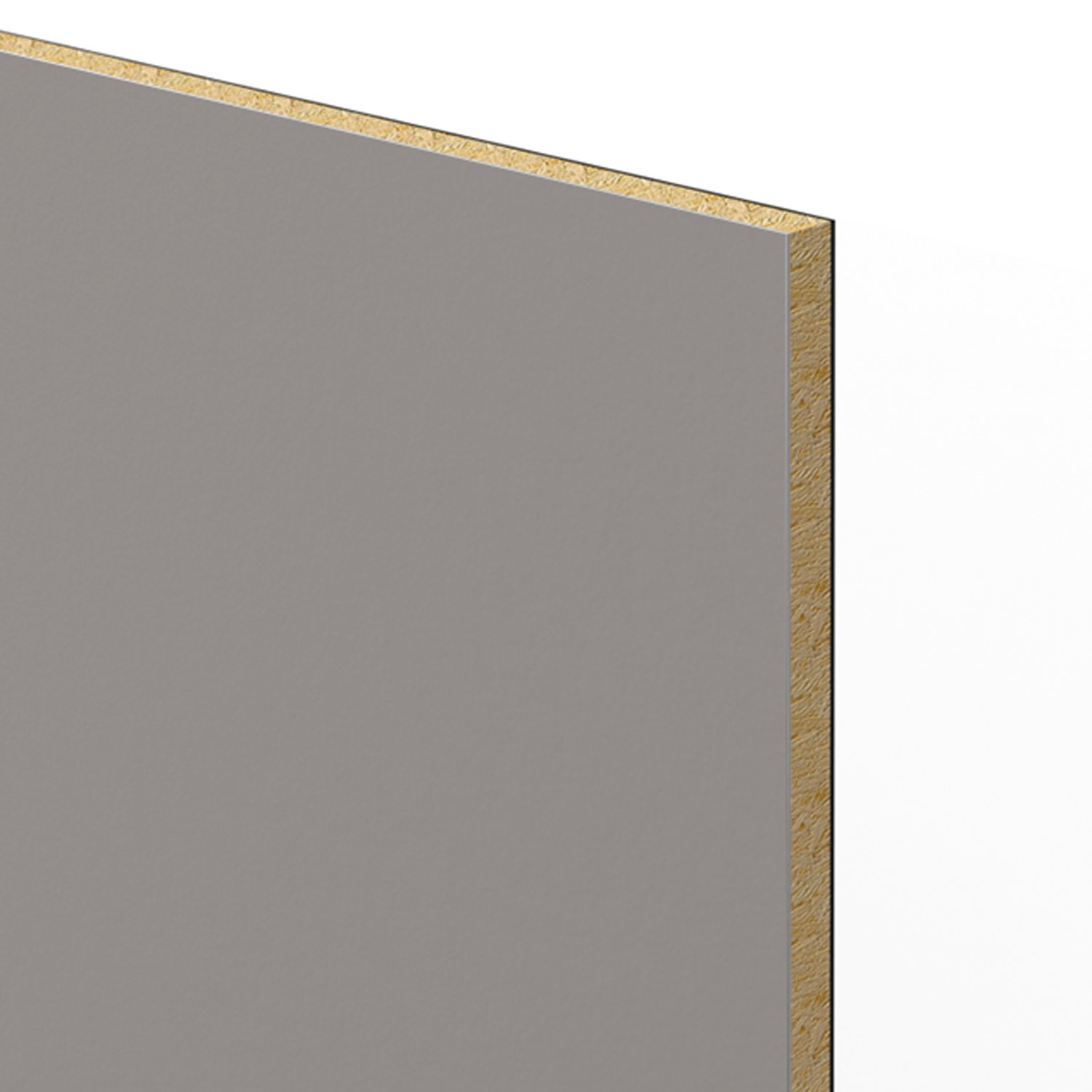Square edge panel with exposed edges in Shiprock gray