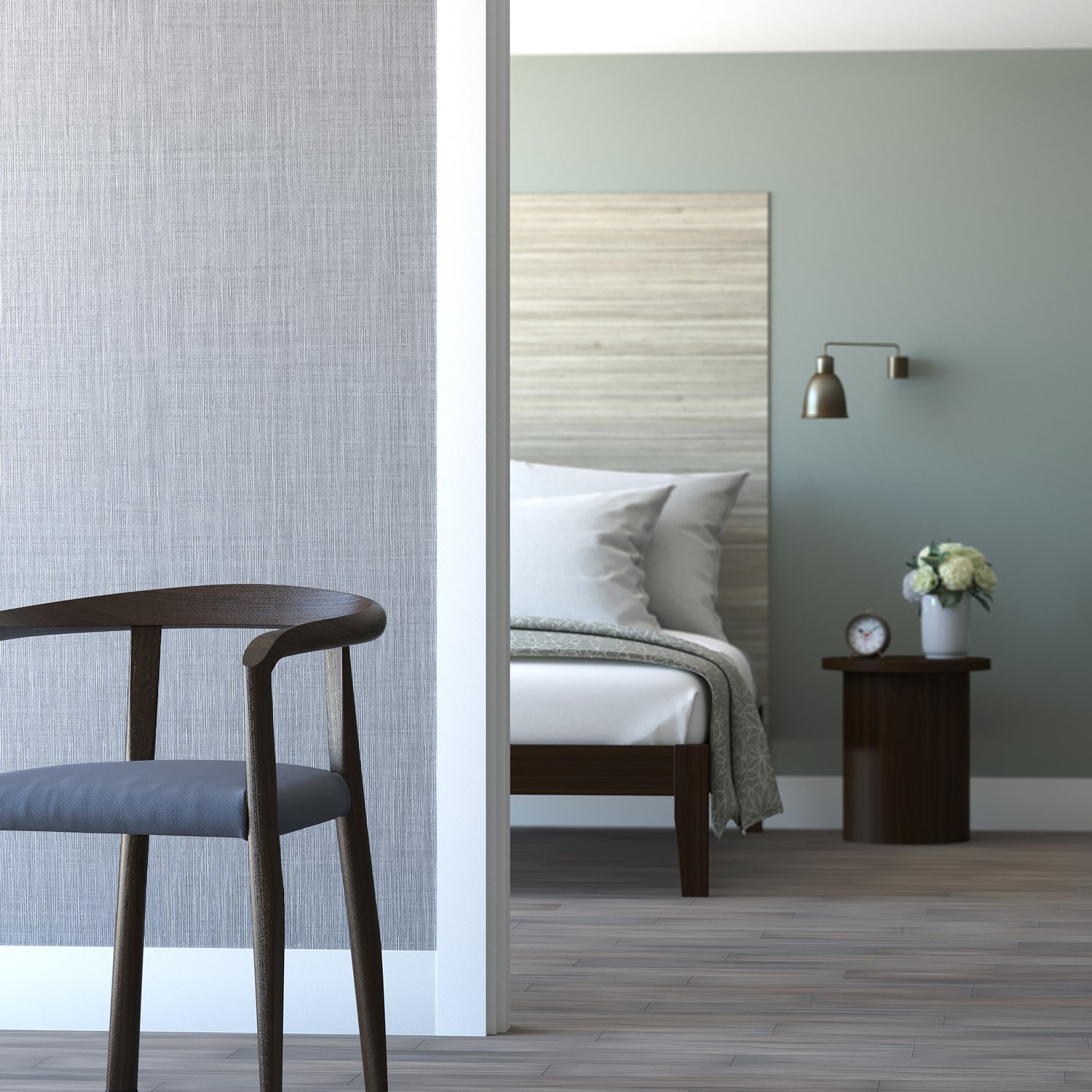 Ricochet Clarity applied to a wall in a bedroom