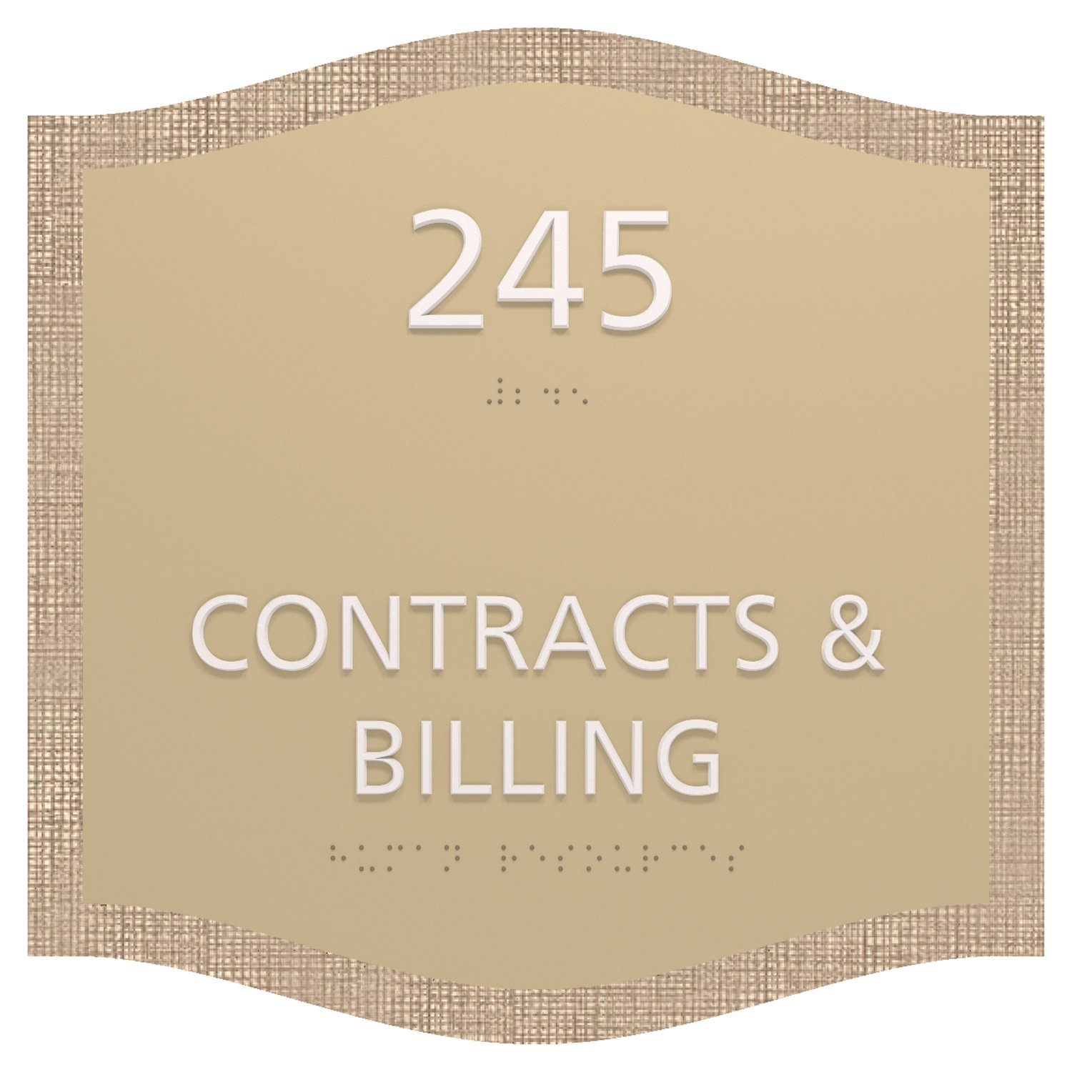 ADA Contracts and billing room identification sign in Savannah Standard Sign Design