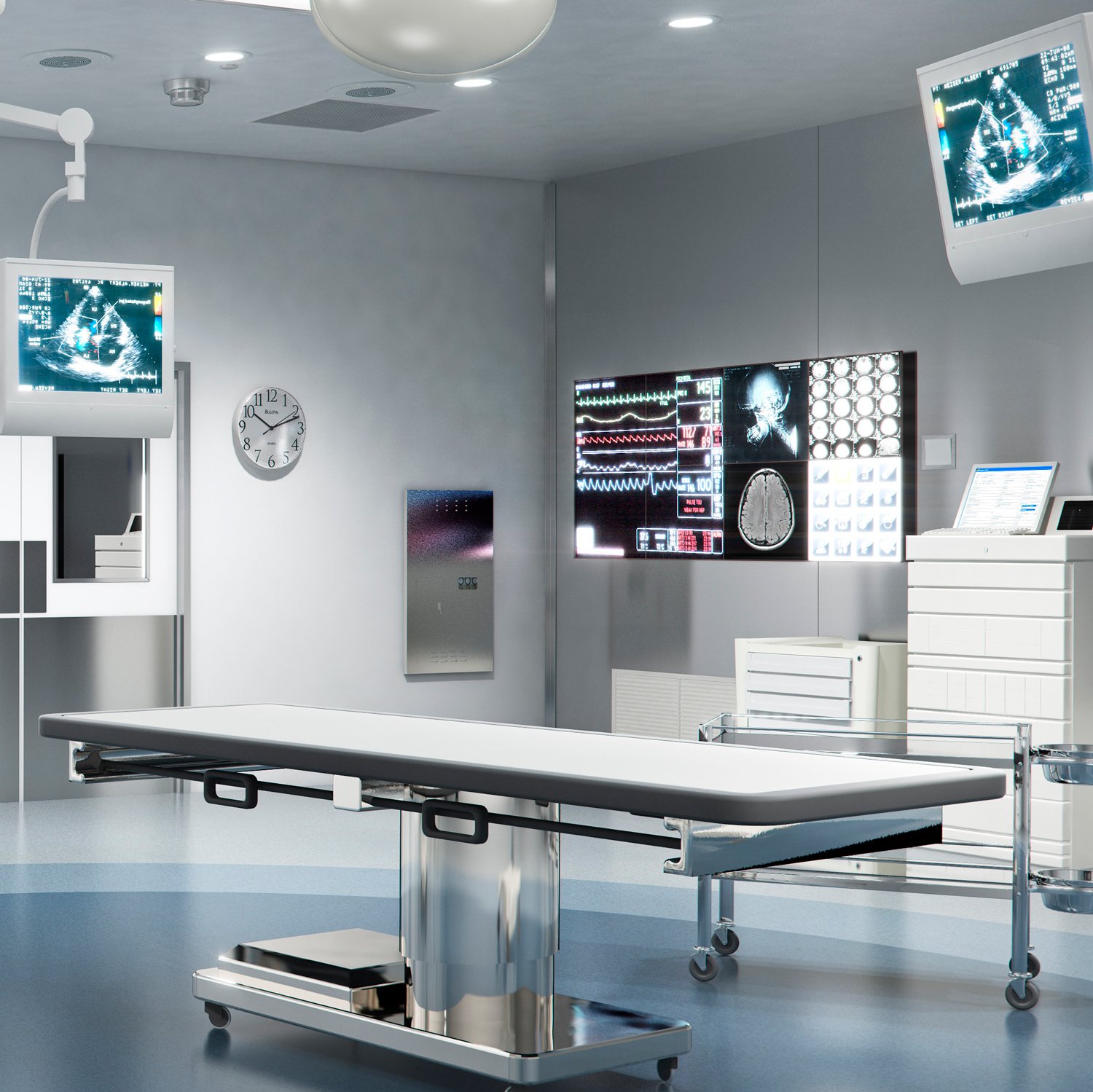 Surgery room stainless steel wall panels