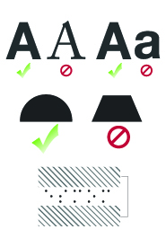 ADA-Compliant Text + Braille Dots